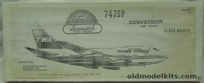 Sasquatch 1/144 Boeing 747SP Conversion Kit, SQ-40 plastic model kit